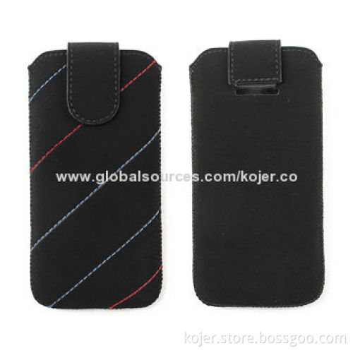 Leather Cases for iPhone 5, Made of Velvet/Retractable Pull-tab, Various Colors Available